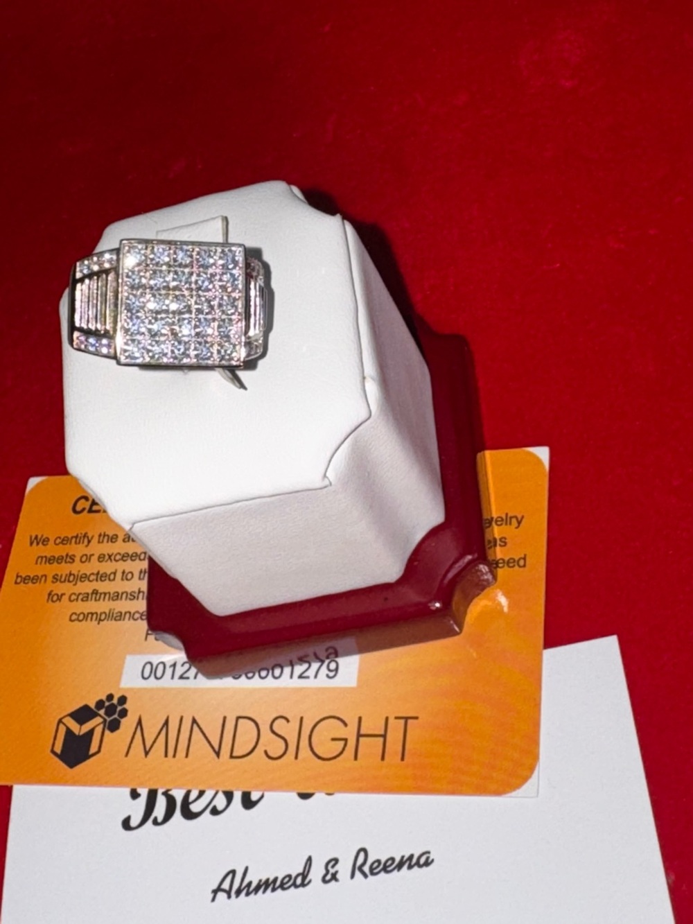 Men's 3.00 CTTW VVS GRA Certified Moissanite Diamond Ring 14K White Gold Vermeil